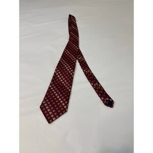 Kenneth Cole New York silk geometric diamond pattern, reds